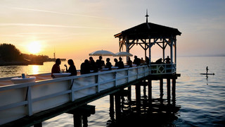 Jetty in Bregenz at Lake Constance